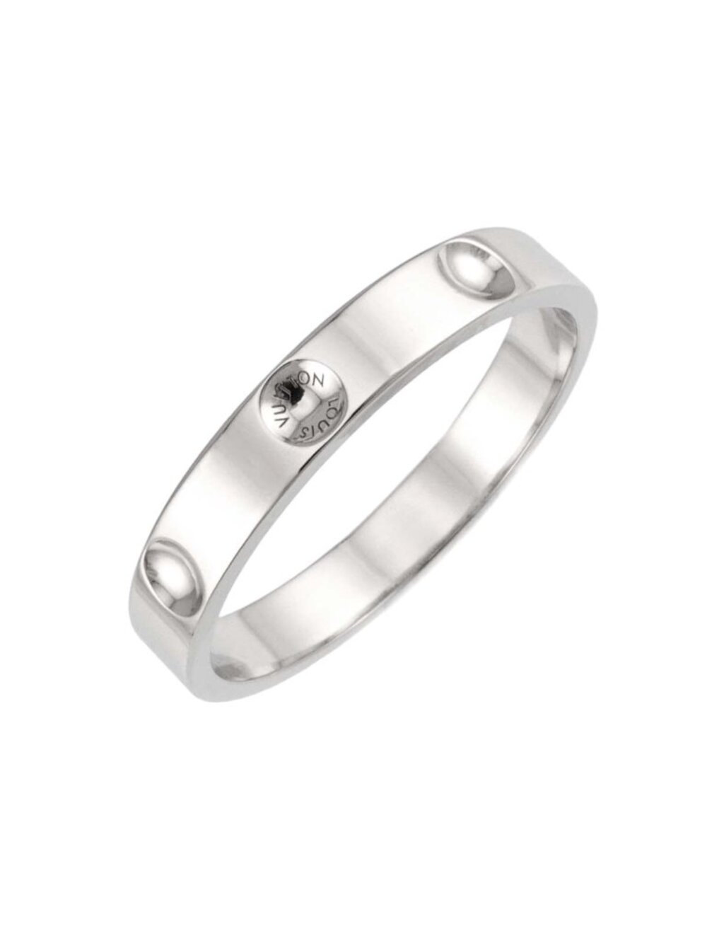 ★SOLD★ Louis Vuitton Alliance Empreinte 63 Ring Pt Platinum Certificate - Picture 1 of 9